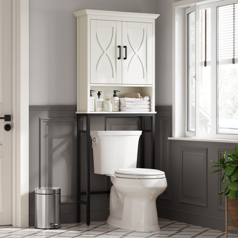 Wildon Home Alaye Floor Mounted Over The Toilet Storage Wayfair